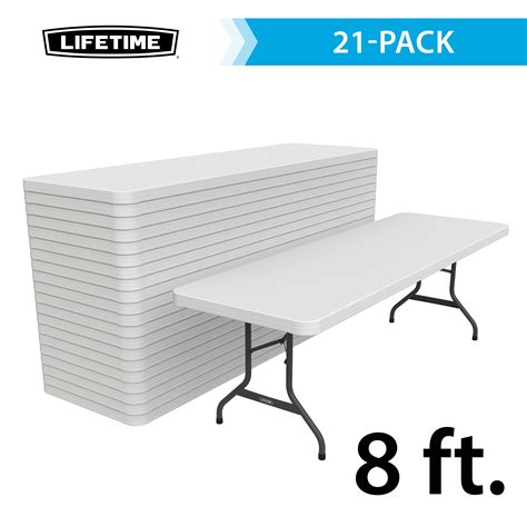Lifetime 8-Foot Plastic Folding Tables 21 Pack White Granite