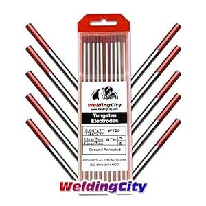 WeldingCity 2% Thoriated (Red) Tungsten TIG Welding Electrodes Assorted ...