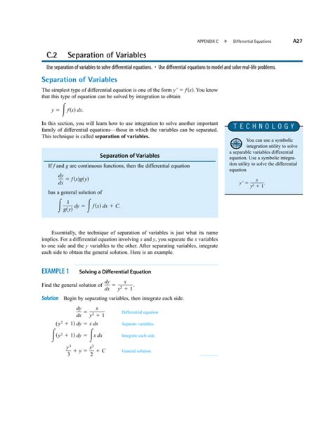 Separation of Variables Examples 的图像结果