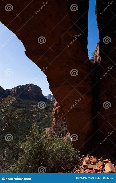 Soldier`s Pass Arch in the Red Rocks of Sedona, Arizona. Stock Image ...