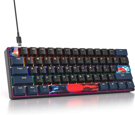 iTastatur 60 Percent Gaming Keyboard Mechanical with Linear Red Switch ...