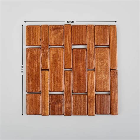 Buy Habitat Ebony Set of 6 Bamboo Coasters from Home Centre at just INR ...