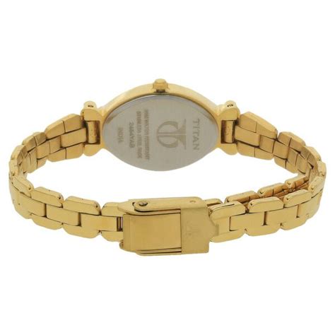 Buy Online Titan Quartz Analog Champagne Dial Stainless Steel Strap ...