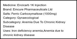 Encicarb 1K Injection Side Effects, Uses, Buy Online and Details ...