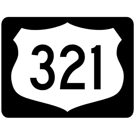 Highway 321 Sign With Black Border Sticker