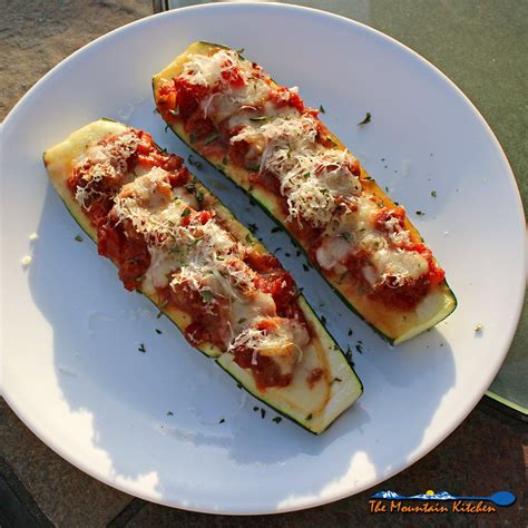 Sweet Italian Sausage Stuffed Zucchini Boats - The Mountain Kitchen