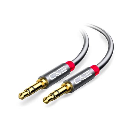 C & E Auxiliary Cable 3 FT 3.5mm Male to Male Audio Jack(s) - Connect ...
