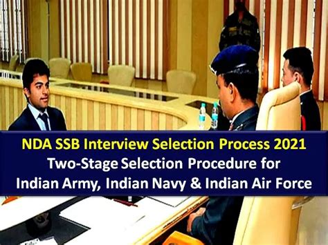 NDA SSB Interview 2021 Selection Process Details: Two-Stage Selection ...