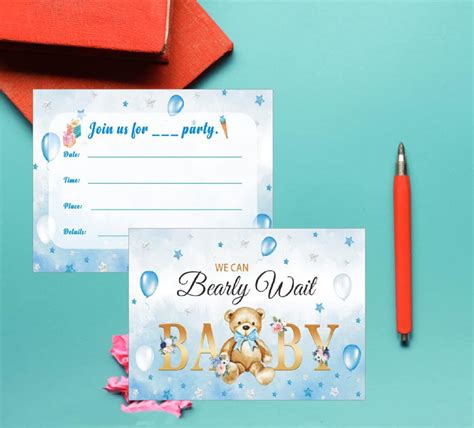 Buy We Can Bearly Wait Baby Shower Invitations Bear Baby Shower ...