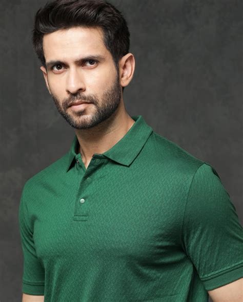 Rare Rabbit Men's Dafo Green Cotton Fabric Half Sleeves Jacquard Textu