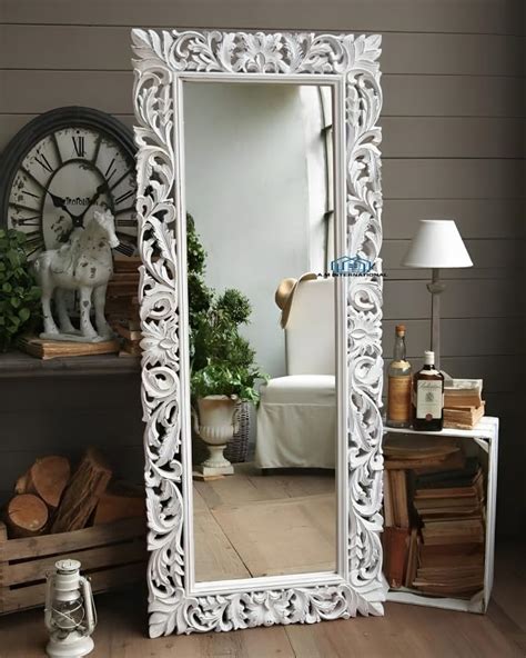 Buy Wellgoodhouse Solid Wooden Frame Mirror Full Length King Size ...