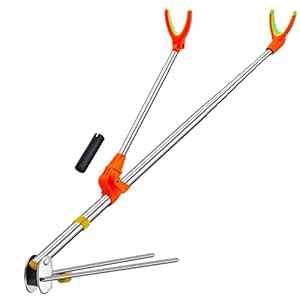 170cm/210cm Telescopic Fishing Rod cket with Ground Stake Fishing Pole ...