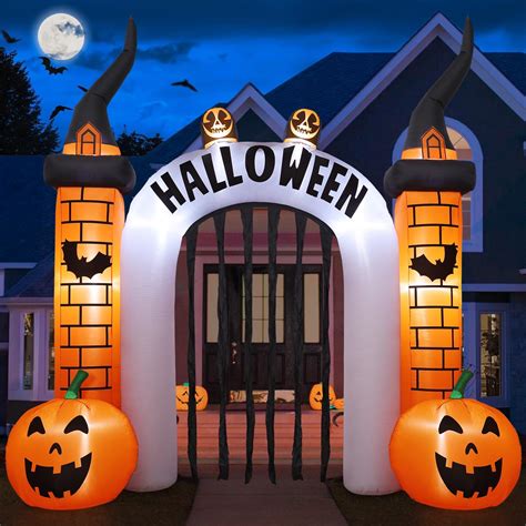 Amazon.com: RUCHULOVE 8 FT Giant Halloween Inflatable Pumpkin Arch ...