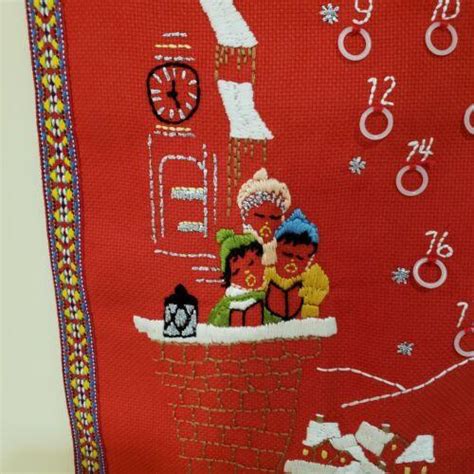 Vintage Advent Calendar Christmas Kitsch MCM Needlework 80s Rings ...