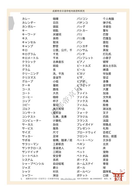 日语初级（N4&N5）外来词汇总 - 知乎