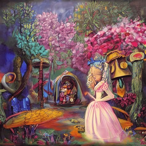 Alice in Wonderland Painting · Creative Fabrica