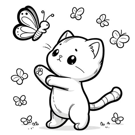 25 Cute Kitten Coloring Pages, Cute Cat Coloring Pages, Cat Coloring ...