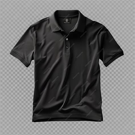 Premium PSD | Black shirt collar mockup isolated on transparent ...