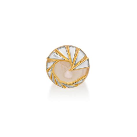 Buy Demi Goddess Irregular Mirror and Resin Swirl Statement Ring Online