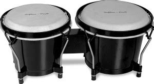Softline Pro SP-BNG-BK Bongo Drum Set with Tuning Wrench Professional ...
