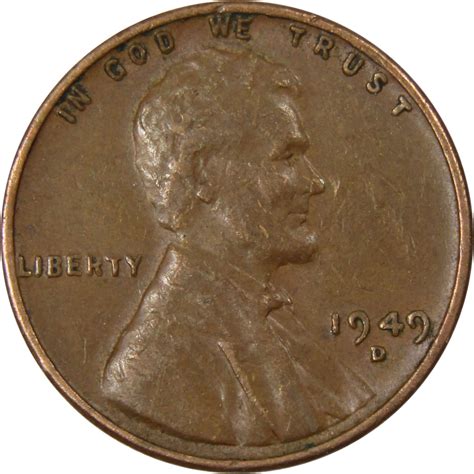 1949 D Lincoln Wheat Cent Circulated Penny 1c Coin Collectible
