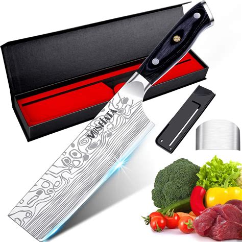 MOSFiATA 7” Nakiri Chef's Knife with Finger India | Ubuy