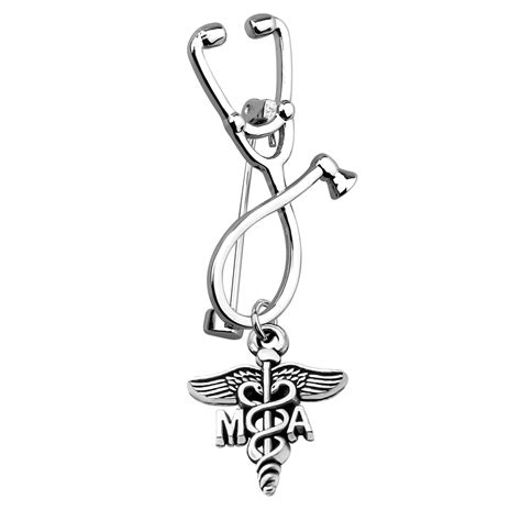Buy ENSIANTH Medical Stethoscope Brooch Pins for Doctor Nurse Medical ...