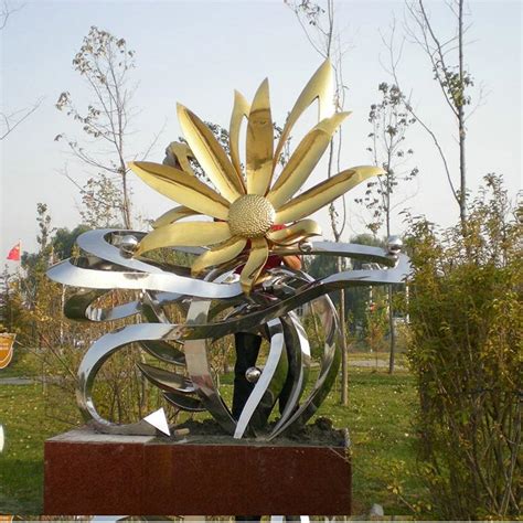 不锈钢镜面抽象花朵雕塑 - 卓景雕塑公司