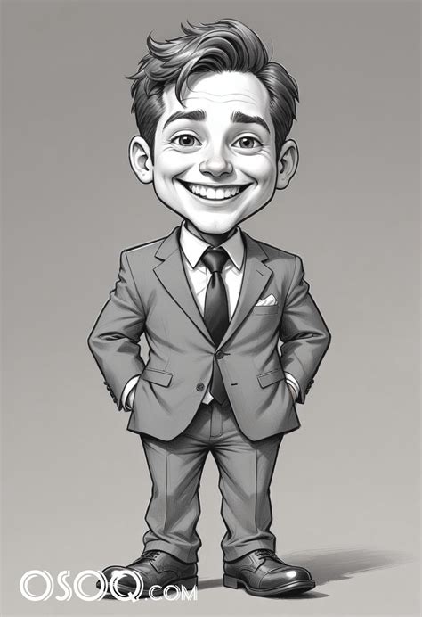 Black and White Business Cartoon Image 的图像结果