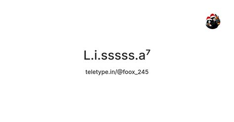 L.i.sssss.a⁷ — Teletype