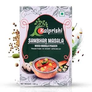 KALPRISHI Spicy Sambar Masala Powder | 100g Pack | Authentic South ...
