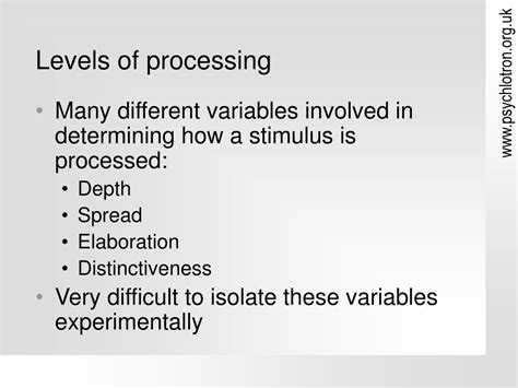 Image result for Levels of Processing model Levels of Processing Examples