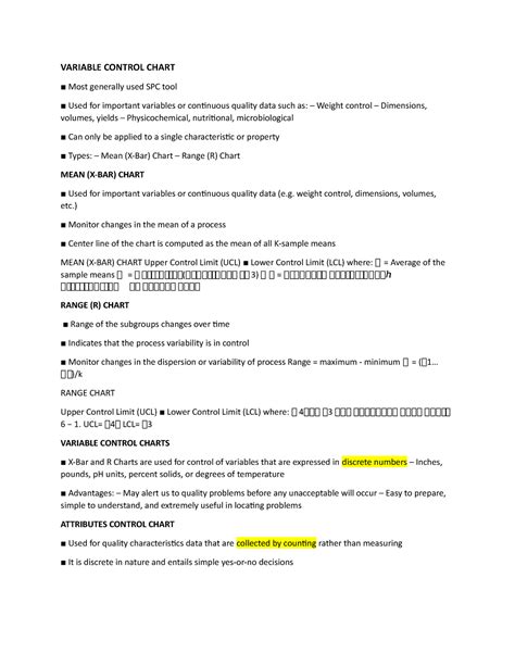Image result for Variable Control Chart