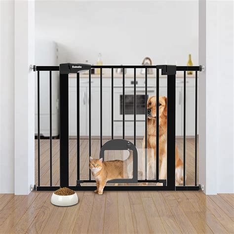 Amazon.com : Babelio Upgraded Baby Gate with Cat Door, 29-43" Auto ...
