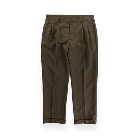 【COU】VAN HEUSEN brown 2tuck wide slacks -3870- | cv