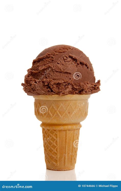 Chocolate Ice Cream Cone stock photo. Image of food, flavour - 10744666