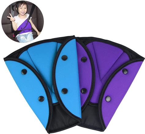 2 Pack Seatbelt Adjuster for Kids Car Child Seatbelt Adjusters Belt Cover Strap Protector Pad ...