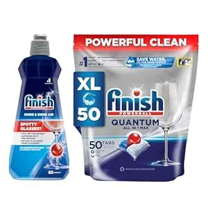 Finish 50 Tablets, Powerball Quantum All in 1 Max Dishwasher Tabs ...