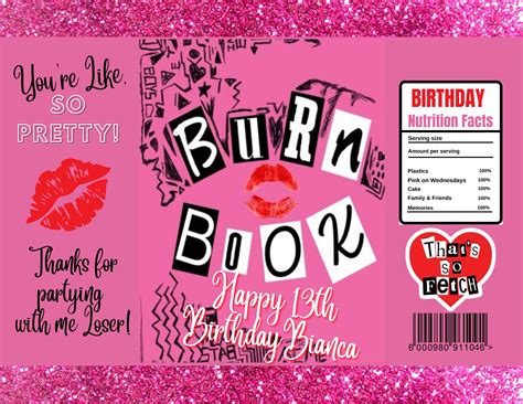 Mean Girls Burn Book