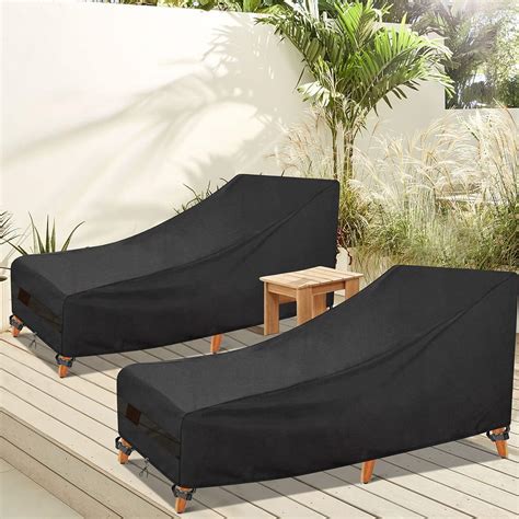 Buy GARDRIT Patio Chaise Lounge Cover Waterproof Heavy Duty Outdoor ...