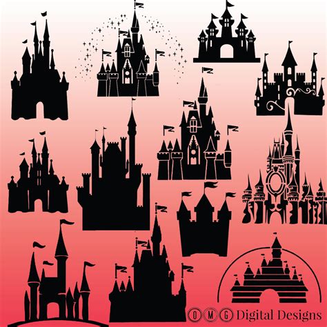 Disney Cinderella Castle Silhouette #1444200 | Clipart Library