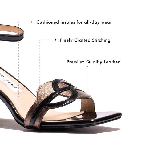 Shop Rumi Black Block Heel Sandals for Women Online - Handcrafted Mid ...