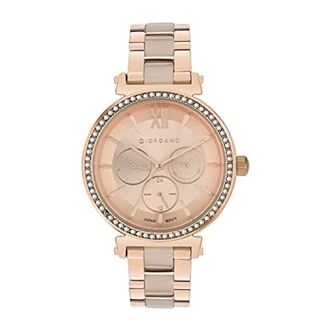 Giordano Analog Rose Gold Dial Women's Watch with Rose Gold Band ...