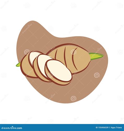 A Raw taro stock illustration. Illustration of dasheen - 155456539