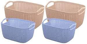 Kuber Industries Unbreakable Plastic 4 Pieces Multipurpose Large and ...