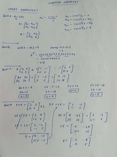 Image result for Matrices Class 12 NCERT PDF