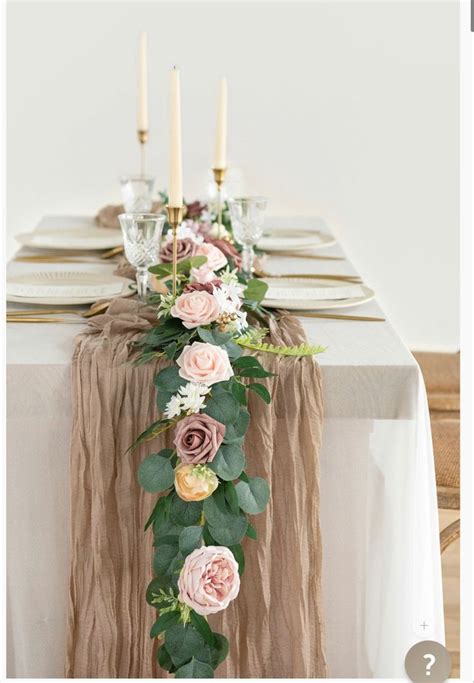 Image result for Cheese Cloth Runner On Round Table