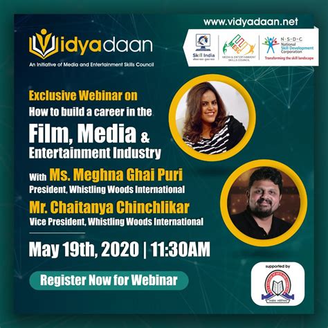 EXCLUSIVE WEBINAR ON HOW TO BUILD CAREER IN THE FILM, MEDIA AND ...