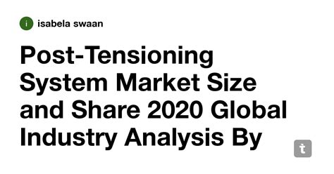 Post-Tensioning System Market Size and Share 2020 Global Industry ...