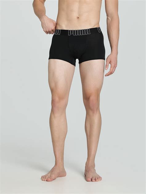 PUMA Bamboo Men's Trunks - Black- White – UnderLinenStore